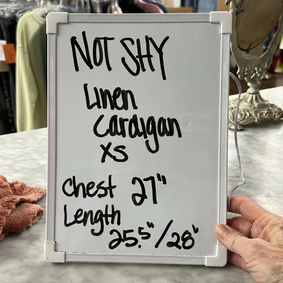 NOT SHY Soft Greay Linen Blend Short Kimono Sleeve Size XS OVERSIZED - Picture 4 of 7